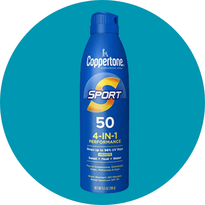 Coppertone Sport Continuous Sunscreen Spray SPF 50:
