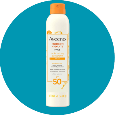 Aveeno Protect + Hydrate Moisturizing Sunscreen Spray SPF 50:
